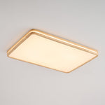 Cirro Modern Wood LED Ceiling Light – Flush Mount for Living Room & Bedroom