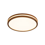 Cirro Modern Wood LED Ceiling Light – Flush Mount for Living Room & Bedroom
