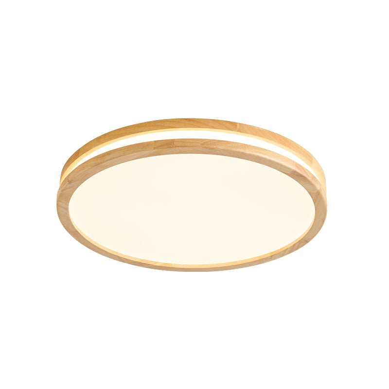 Cirro Modern Wood LED Ceiling Light – Flush Mount for Living Room & Bedroom