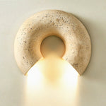 Cirro Wall Sconce in Yellow Travertine — Modern Stone Illumination