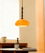 Citrus Bloom Art Glass Pendant Light for Dining and Living Spaces