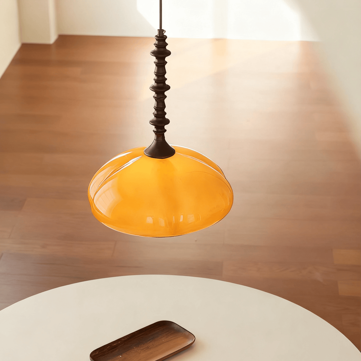 Citrus Bloom Art Glass Pendant Light for Dining and Living Spaces