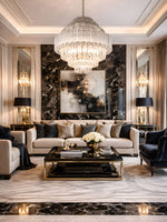 Clear Grande Palermo Chandelier – Modern Glass Tube Statement Light