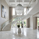 Clear Grande Palermo Chandelier – Modern Glass Tube Statement Light