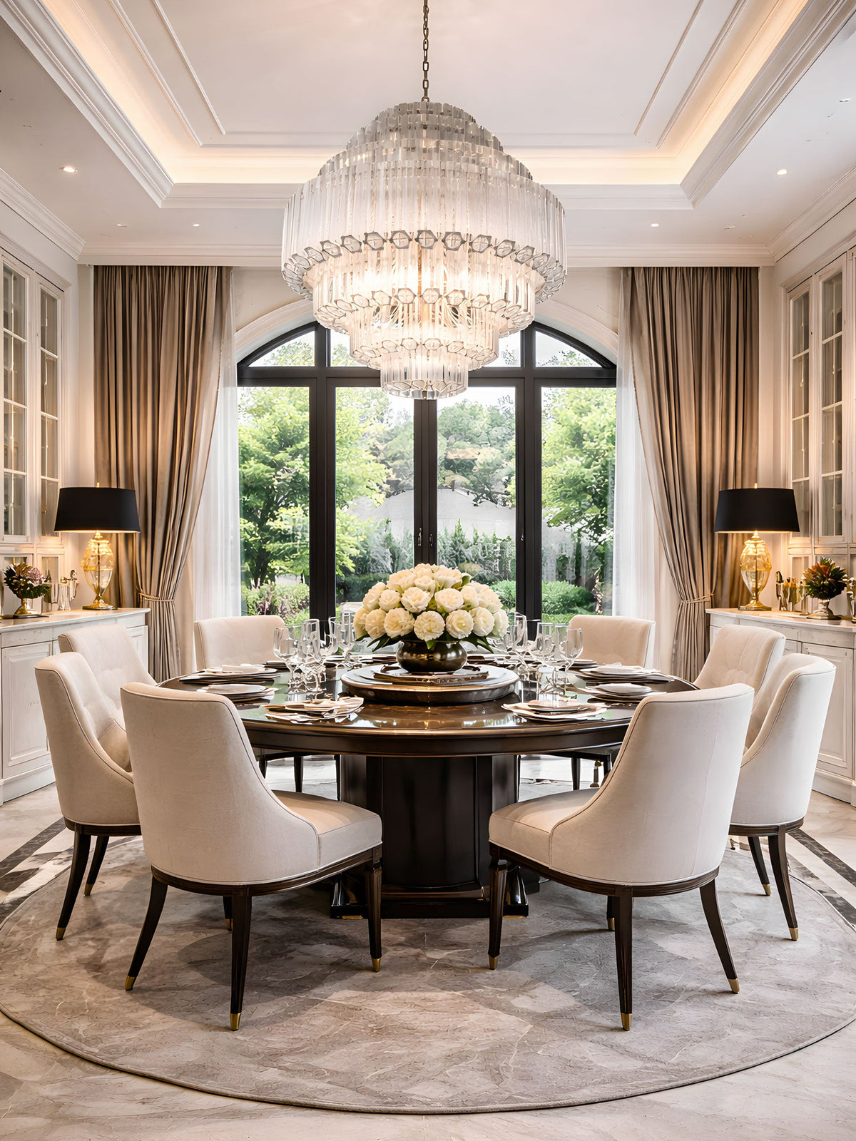 Clear Grande Palermo Chandelier – Modern Glass Tube Statement Light