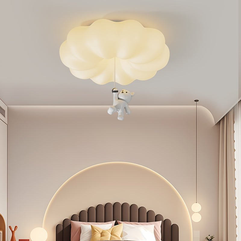 Cloud Bear Flush Mount Ceiling Light – Sculptural LED for Kids' Rooms & Modern Interiors