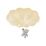 Cloud Bear Flush Mount Ceiling Light – Sculptural LED for Kids' Rooms & Modern Interiors