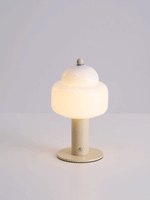 Cloud Dome Table Lamp – Sculptural LED Nightstand Light in Glass & Metal