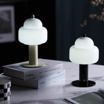 Cloud Dome Table Lamp – Sculptural LED Nightstand Light in Glass & Metal