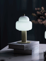 Cloud Dome Table Lamp – Sculptural LED Nightstand Light in Glass & Metal