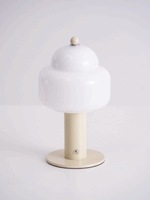 Cloud Dome Table Lamp – Sculptural LED Nightstand Light in Glass & Metal