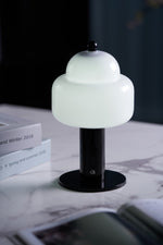 Cloud Dome Table Lamp – Sculptural LED Nightstand Light in Glass & Metal