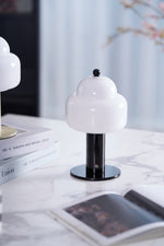 Cloud Dome Table Lamp – Sculptural LED Nightstand Light in Glass & Metal