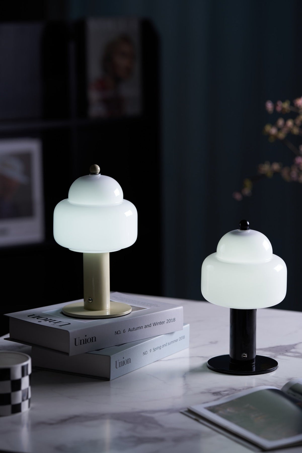 Cloud Dome Table Lamp – Sculptural LED Nightstand Light in Glass & Metal