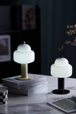 Cloud Dome Table Lamp – Sculptural LED Nightstand Light in Glass & Metal