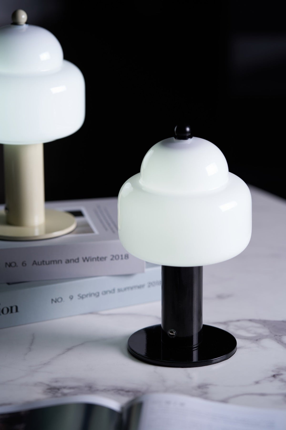 Cloud Dome Table Lamp – Sculptural LED Nightstand Light in Glass & Metal