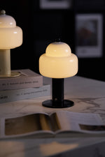Cloud Dome Table Lamp – Sculptural LED Nightstand Light in Glass & Metal