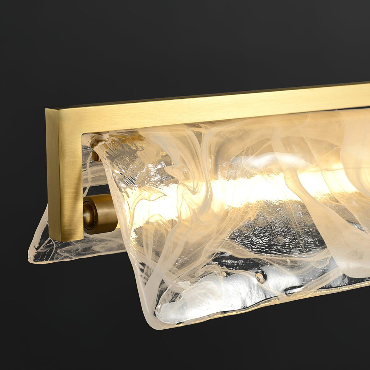 Cloud Fog LED Pendant Light – Handcrafted Brass and Glass Modern Hanging Lamp