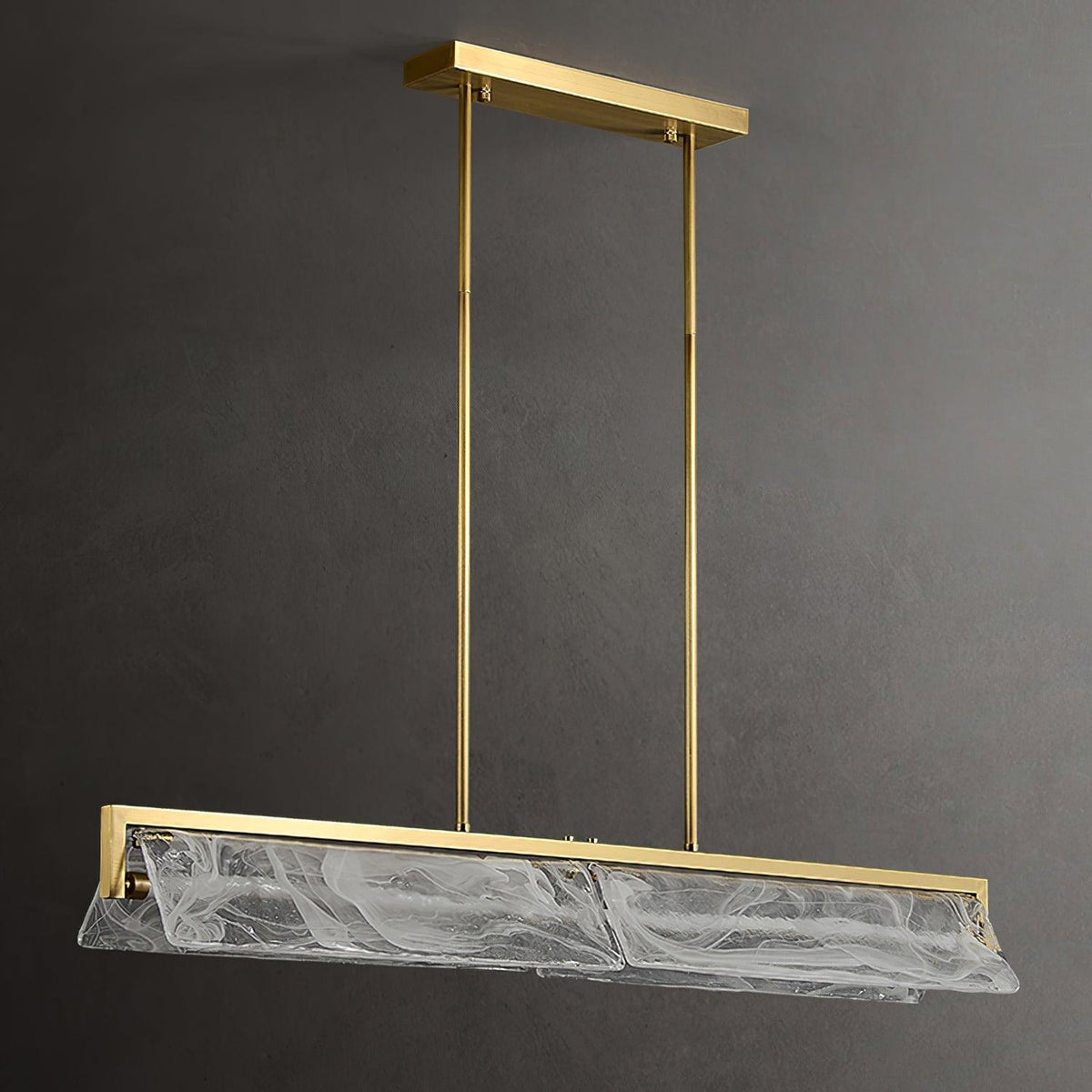 Cloud Fog LED Pendant Light – Handcrafted Brass and Glass Modern Hanging Lamp