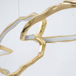 Cloud Rings Brass LED Chandelier, Modern Sculptural Pendant Light