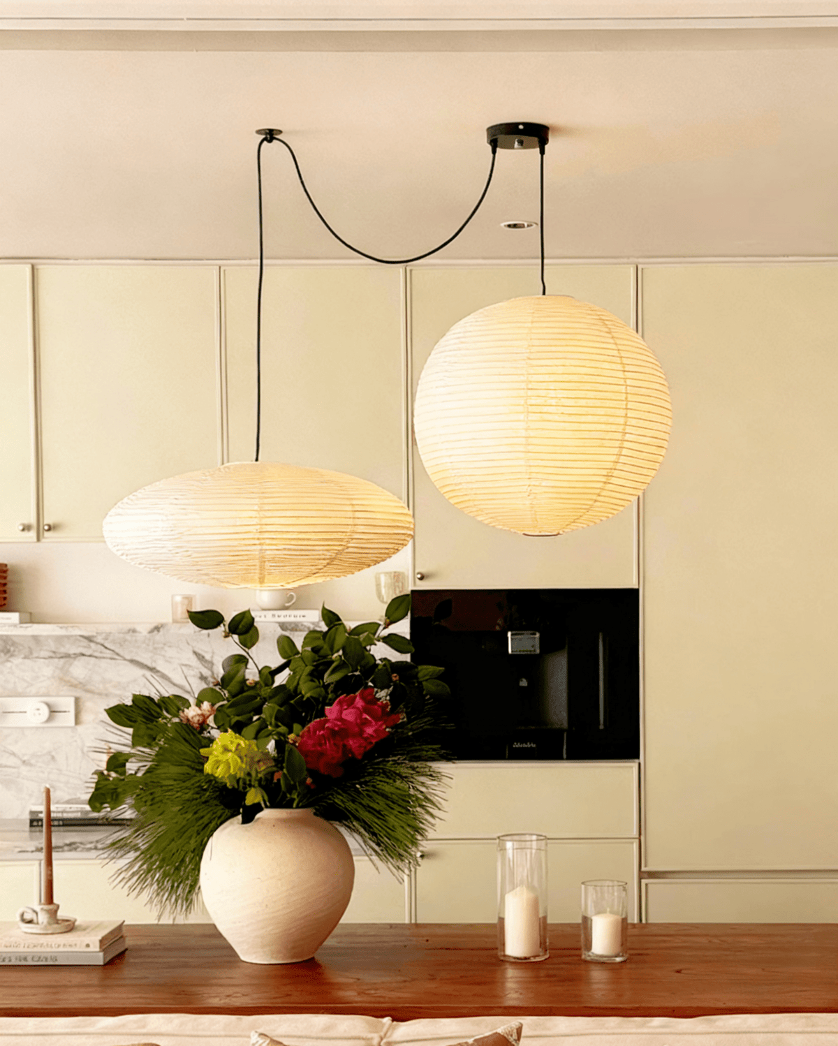 Washi Paper Whimsy Pendant Lamp – Two-Tone Cloud Pendant Light