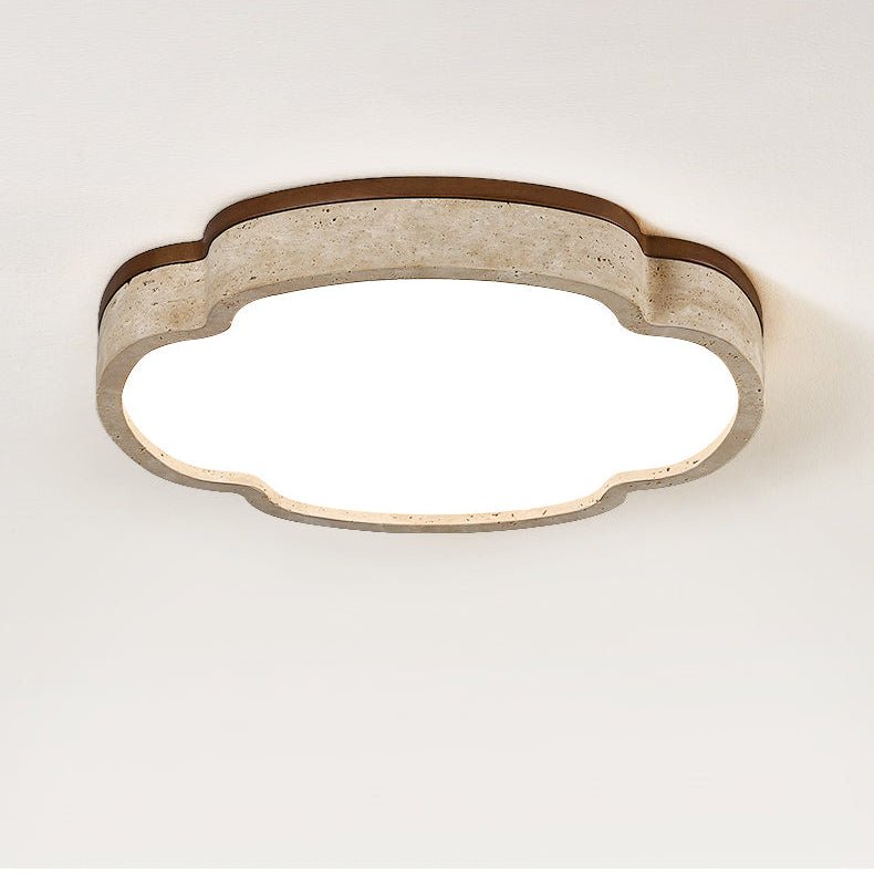 Cloudform Travertine LED Ceiling Light | Modern Flush Mount for Bedroom & Living Room