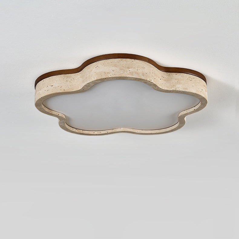 Cloudline Travertine Ceiling Light – Modern Flush Mount LED Lamp
