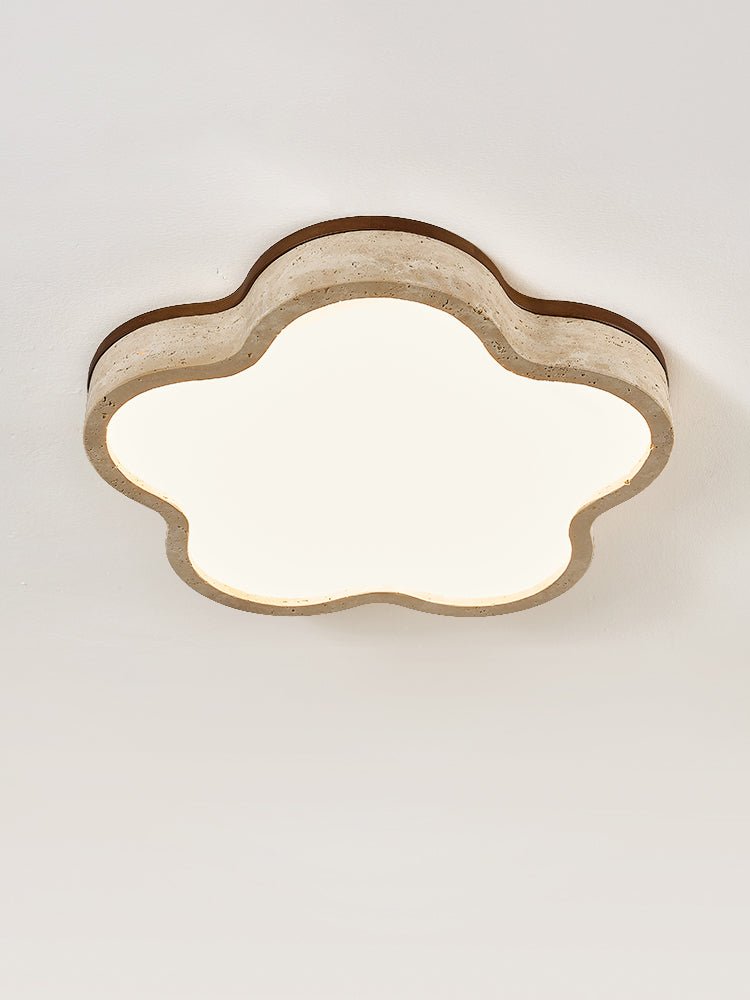 Cloudline Travertine Ceiling Light – Modern Flush Mount LED Lamp