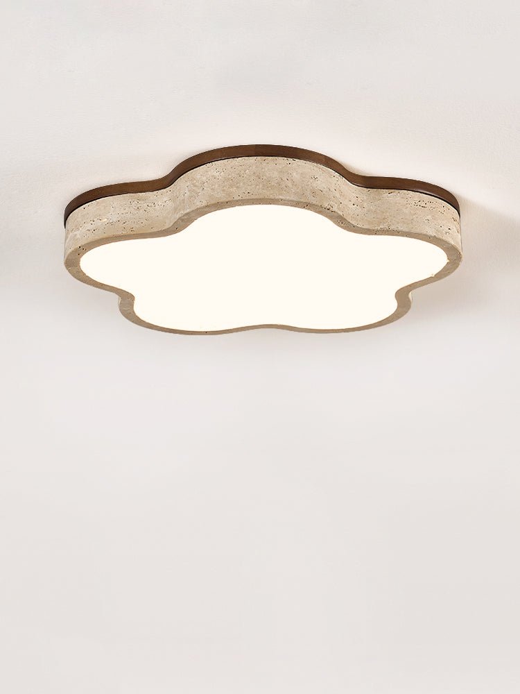 Cloudline Travertine Ceiling Light – Modern Flush Mount LED Lamp