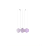 Iridescent Disc Chandelier with Cloud Glass Accents