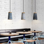 Coburg Pendant Light in Concrete and Wood – Minimalist Ceiling Lamp