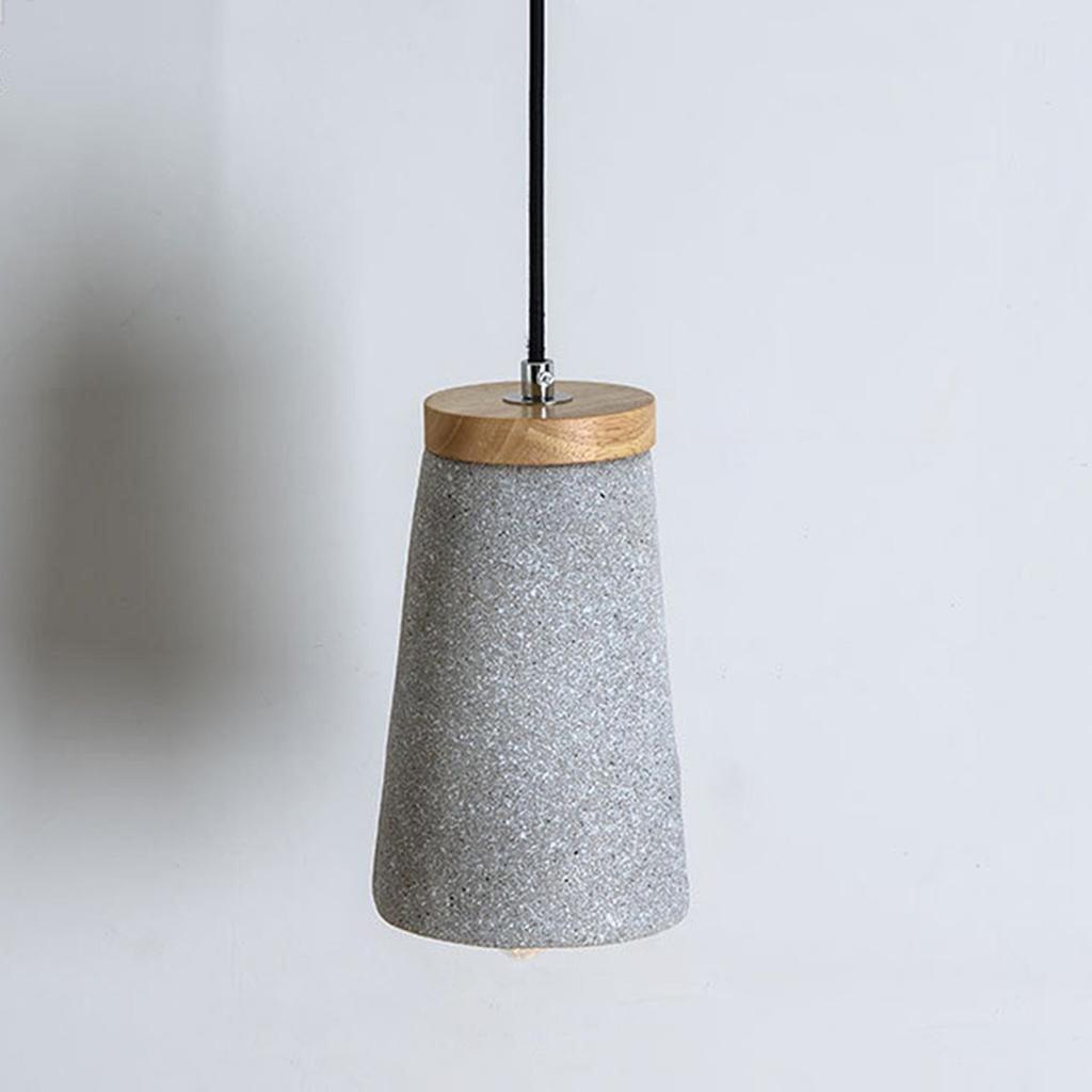 Coburg Pendant Light in Concrete and Wood – Minimalist Ceiling Lamp