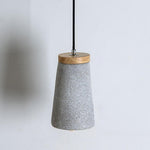 Coburg Pendant Light in Concrete and Wood – Minimalist Ceiling Lamp