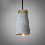 Coburg Pendant Light in Concrete and Wood – Minimalist Ceiling Lamp