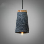 Coburg Pendant Light in Concrete and Wood – Minimalist Ceiling Lamp