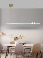Cohen Butterfly Chandelier – Modern Gold LED Linear Pendant for Dining Room