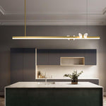 Cohen Butterfly Chandelier – Modern Gold LED Linear Pendant for Dining Room