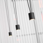 Modular Pendant Chandelier with Matte Lacquered Cables, 1-12 Lights