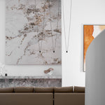 Modular Pendant Chandelier with Matte Lacquered Cables, 1-12 Lights