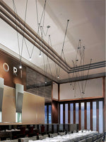 Modular Pendant Chandelier with Matte Lacquered Cables, 1-12 Lights