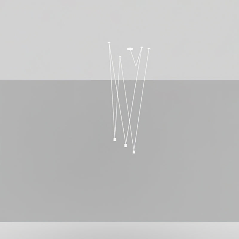 Modular Pendant Chandelier with Matte Lacquered Cables, 1-12 Lights