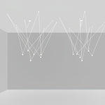 Modular Pendant Chandelier with Matte Lacquered Cables, 1-12 Lights