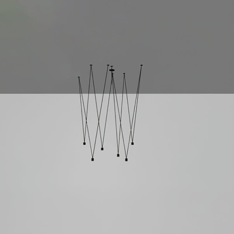 Modular Pendant Chandelier with Matte Lacquered Cables, 1-12 Lights