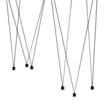 Modular Pendant Chandelier with Matte Lacquered Cables, 1-12 Lights