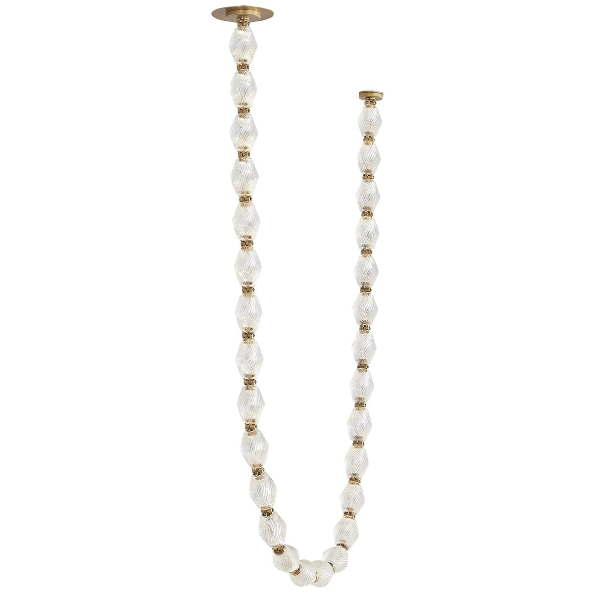 Riviere Glass Chain Chandelier – Modern Linear LED Pendant Light