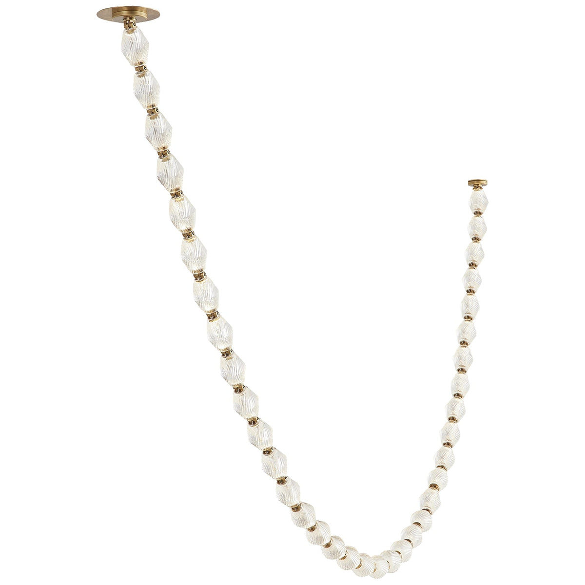 Riviere Glass Chain Chandelier – Modern Linear LED Pendant Light