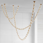 Riviere Glass Chain Chandelier – Modern Linear LED Pendant Light