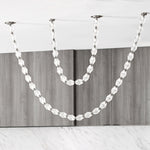 Riviere Glass Chain Chandelier – Modern Linear LED Pendant Light