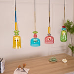 Art Glass Pendant Light – Hand-Blown Stained Glass Chandelier for Dining & Living