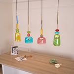 Art Glass Pendant Light – Hand-Blown Stained Glass Chandelier for Dining & Living